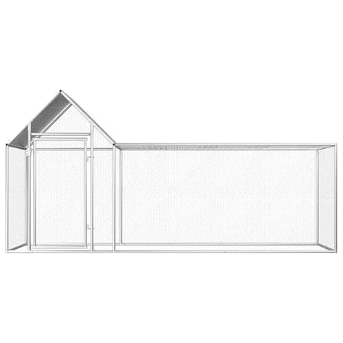 Hühnerstall aus verzinktem Stahl 3x1x1,5 m - Robustes & Wetterfestes Gehege für Kleintiere - Ideal für Hühner, Kaninchen und mehr von Eleganz
