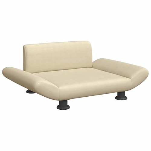 Hundebett Creme 70x45x28 cm - Kuscheliges Hundebett für kleine und mittelgroße Hunde, weicher Stoff für optimalen Komfort, waschbar und langlebig von Eleganz
