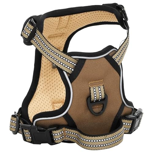 Hundegeschirr mit Leine & Halsband, Verstellbar für große Hunde (XL), Braun – Atmungsaktives & Langlebiges Set für Spaziergänge und Training von Eleganz