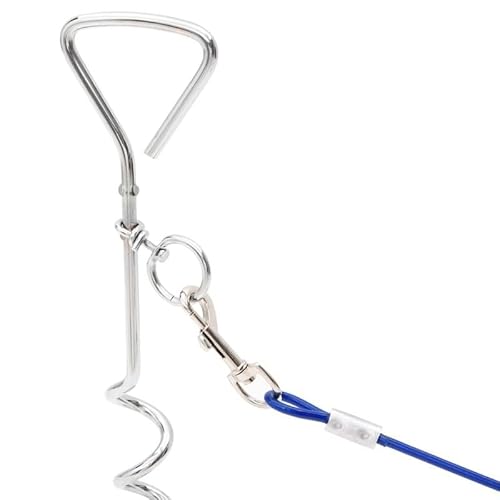Hundeleine 3 m mit Pfahl – Robust & Sicher für Spaziergänge, Training & Garten – Langlebige Hundeleine für alle Rassen – Praktische Lösung für aktive Hundehalter von Eleganz