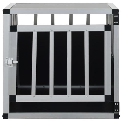 Hundetransportbox mit Einzeltür 54 x 69 x 50 cm – Robuste & sichere Transportbox für Hunde, ideal für Reisen, Tierarztbesuche & Auto, extra groß für mittelgroße Hunde, stabil & leicht zu reinigen von Eleganz