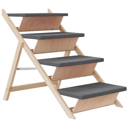 Hundetreppe aus Massivholz Tanne 105x47 cm - Stabile Haustiertreppe für Betten & Sofas, Grau - Ideal für kleine Hunde & ältere Tiere Hundetreppe aus Massivholz Tanne 105x47 cm - Stabile Haustiertreppe für Betten & Sofas, Grau - Ideal für kleine Hunde & ältere Tiere von Eleganz