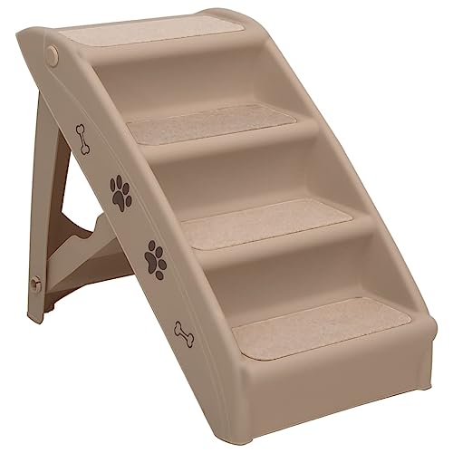 Hundetreppe faltbar für kleine und mittelgroße Hunde - Leicht, stabil & platzsparend - Ideal für Bett, Sofa oder Auto - Braun 62x40x49,5 cm Hundetreppe faltbar für kleine und mittelgroße Hunde - Leicht, stabil & platzsparend - Ideal für Bett, Sofa oder Auto - Braun 62x40x49,5 cm von Eleganz