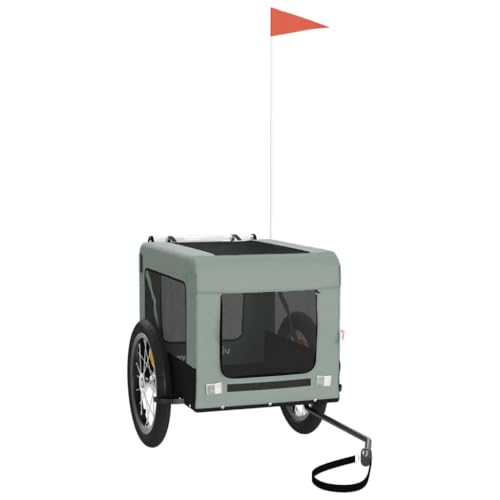 Hundewagen aus Oxford-Gewebe & Eisen - Leichter Fahrradanhänger für Hunde, Grau & Schwarz, Robust & Langlebig, Ideal für Outdoor-Aktivitäten Hundewagen aus Oxford-Gewebe & Eisen - Leichter Fahrradanhänger für Hunde, Grau & Schwarz, Robust & Langlebig, Ideal für Outdoor-Aktivitäten von Eleganz