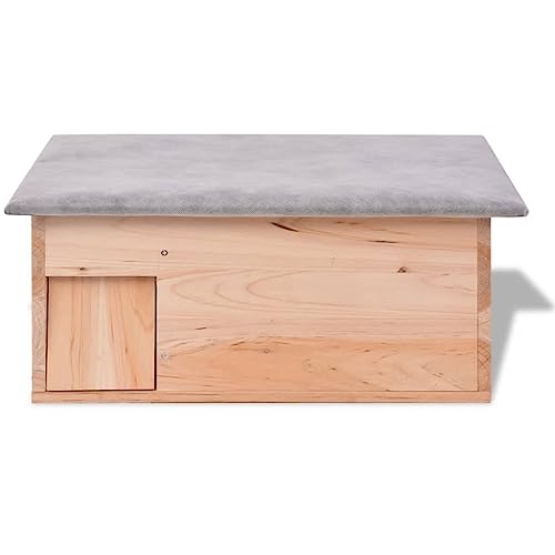 Igelhaus aus Holz 45x33x22 cm - Natürlicher Lebensraum für Kleintiere, Wetterfest & Langlebig - Perfektes Gehege für Igel im Garten von Eleganz