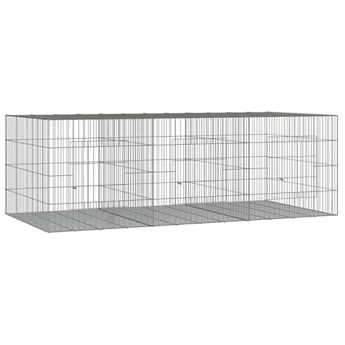 Kaninchenkäfig aus verzinktem Eisen - 163x79x54 cm - Robust & langlebig für Kleintiere wie Kaninchen, Meerschweinchen - Ideal für Innen- & Außenbereich von Eleganz
