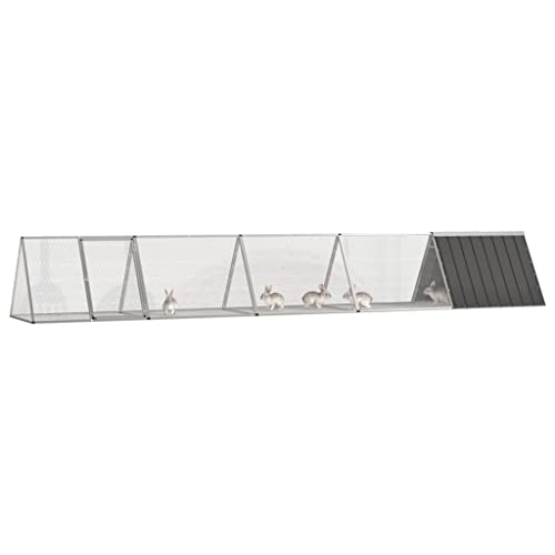 Kaninchenkäfig aus verzinktem Stahl - Großes Gehege 504,5x80,5x71 cm für Kleintiere | Langlebig & Wetterfest | Ideal für Haus & Garten Kaninchenkäfig aus verzinktem Stahl - Großes Gehege 504,5x80,5x71 cm für Kleintiere | Langlebig & Wetterfest | Ideal für Haus & Garten von Eleganz
