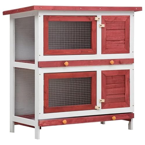 Kaninchenstall aus Holz mit 4 Türen – Robust & Sicher für Kleintiere wie Kaninchen & Meerschweinchen – Ideal für Innen- & Außenbereich Kaninchenstall aus Holz mit 4 Türen – Robust & Sicher für Kleintiere wie Kaninchen & Meerschweinchen – Ideal für Innen- & Außenbereich von Eleganz