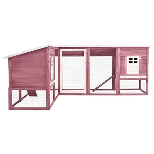 Kaninchenstall aus Massivholz – Großer Freilaufgehege für Kleintiere | Robustes Tannenholz & verzinkter Stahl | Sicherer Auslauf für Kaninchen & Nager von Eleganz