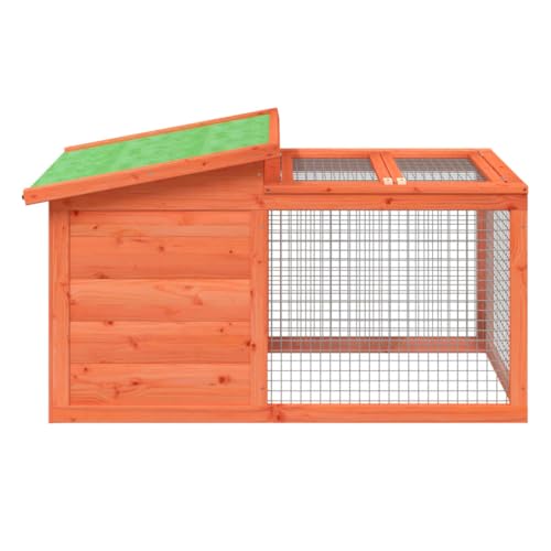 Kaninchenstall aus Massivholz Kiefer - 100,5x54x55 cm - Robust & Natürlich für Hasen & Kleintiere - Ideal für Garten, Terrasse & Innenbereich von Eleganz