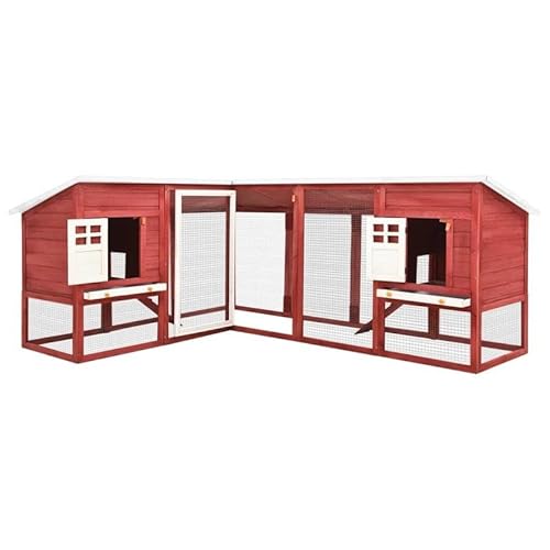 Kaninchenstall aus Massivholz mit Freilauf – Robuster Stall aus Tanne & Sperrholz mit verzinktem Stahl für Kleintiere, wetterfest & langlebig von Eleganz