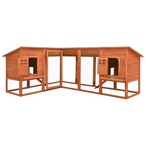 Kaninchenstall mit Freilauf aus massivem Tannenholz & verzinktem Stahl – Robustes Gehege für Kleintiere, wetterfest und langlebig – Ideal für Garten oder Terrasse von Eleganz