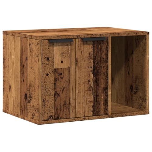 Katzenbett Altholz-Optik 60x40x40 cm – Natürliches Katzenklo aus Holzwerkstoff, Langlebig & Stilvoll für Katzenliebhaber Katzenbett Altholz-Optik 60x40x40 cm – Natürliches Katzenklo aus Holzwerkstoff, Langlebig & Stilvoll für Katzenliebhaber von Eleganz