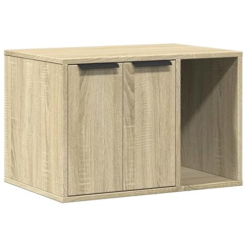 Katzenbett Sonoma Eiche 60x40x40 cm aus Holzwerkstoff - Gemütliches Katzenklo für Zuhause, Langlebig und Stilvoll von Eleganz