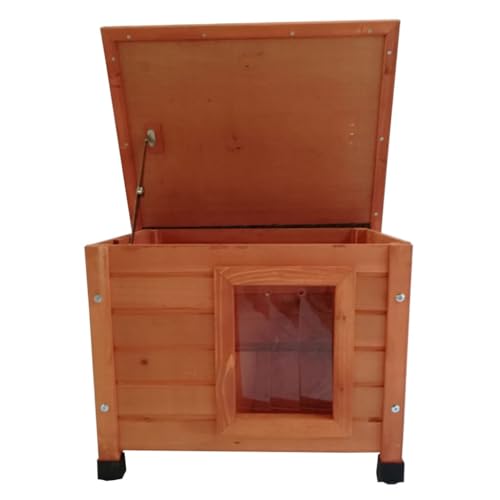 Katzenhaus Outdoor XL aus Holz - Wetterfestes Katzenbett für Garten & Balkon - Robust & Gemütlich für Katzen - 68,5x54x51,5 cm Braun Katzenhaus Outdoor XL aus Holz - Wetterfestes Katzenbett für Garten & Balkon - Robust & Gemütlich für Katzen - 68,5x54x51,5 cm Braun von Eleganz