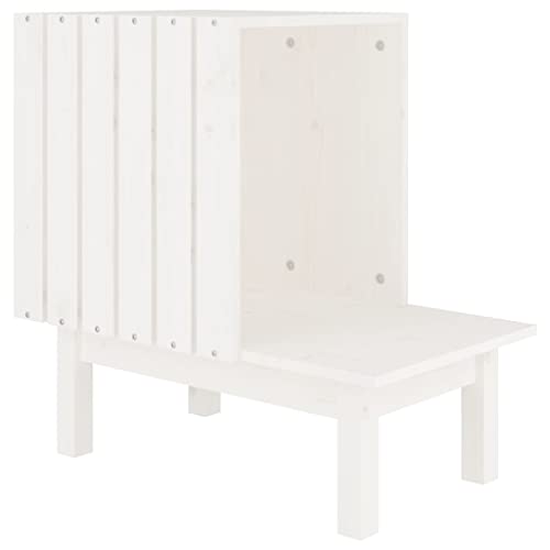 Katzenhaus aus Massivholz Kiefer - Weiß 60x36x60 cm | Stabiles Katzenbett für Innen- & Außenbereich | Langlebiges Design für Katzenliebhaber Katzenhaus aus Massivholz Kiefer - Weiß 60x36x60 cm | Stabiles Katzenbett für Innen- & Außenbereich | Langlebiges Design für Katzenliebhaber von Eleganz