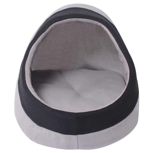 Katzenhöhle Grau und Schwarz M - Kuscheliges Katzenbett mit weichem Fleece für innen und außen, warm und gemütlich für Katzen Aller Größen, ideal als Schlafplatz oder Rückzugsort Katzenhöhle Grau und Schwarz M - Kuscheliges Katzenbett mit weichem Fleece für innen und außen, warm und gemütlich für Katzen Aller Größen, ideal als Schlafplatz oder Rückzugsort von Eleganz