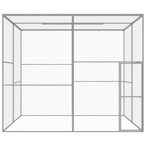 Katzenkäfig 3x3x2,5 m aus verzinktem Stahl - Großes & stabiles Gehege für Kleintiere - Freilaufgebiet für Katzen & Kleintiere - Wetterfest & langlebig von Eleganz