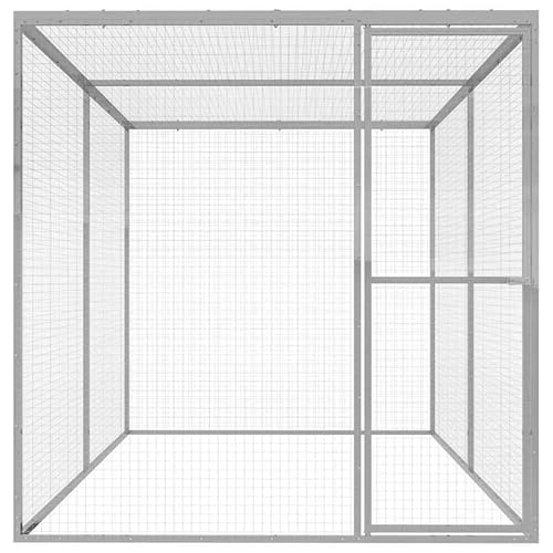 Katzenkäfig aus verzinktem Stahl 3x1,5x1,5 m - robuster Lebensraum für Kleintiere, Freigehege für Katzen und Kleintiere, langlebig und sicher von Eleganz