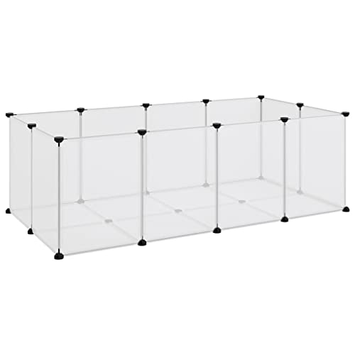 Kleintierkäfig Transparent 144x74x46,5 cm aus PP und Stahl - Geeignet für Nager wie Hamster, Kaninchen & Meerschweinchen - Langlebig & Sicher mit Türschloss von Eleganz