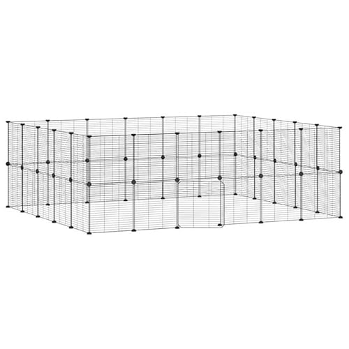 Kleintierkäfig aus pulverbeschichtetem Stahl 35x35 cm mit Tür - Robust & sicher für Meerschweinchen, Hamster & Kaninchen - Ideal für Innenräume von Eleganz