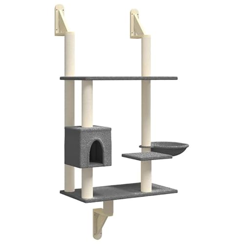 Kratzbaum Wandmontage Dunkelgrau 153 cm - Kratzsäule für Katzenbetten, Platzsparend & Stabil für Wohnung oder Haus, Ideal für Aktivität und Entspannung Kratzbaum Wandmontage Dunkelgrau 153 cm - Kratzsäule für Katzenbetten, Platzsparend & Stabil für Wohnung oder Haus, Ideal für Aktivität und Entspannung von Eleganz