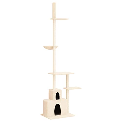 Kratzbaum für Katzen – Deckenhoch Kratzbaum 250,5-276,5 cm | Stabiles Katzenbett mit Kratzfläche | Ideal für kleine Wohnungen | Natürliche Materialien Kratzbaum für Katzen – Deckenhoch Kratzbaum 250,5-276,5 cm | Stabiles Katzenbett mit Kratzfläche | Ideal für kleine Wohnungen | Natürliche Materialien von Eleganz