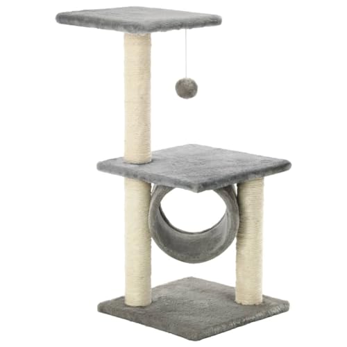 Kratzbaum für Katzen aus Sisal 65 cm grau - Kratzbaum mit Liegefläche für Katzenbetten, stabil und langlebig für kleine Wohnungen Kratzbaum für Katzen aus Sisal 65 cm grau - Kratzbaum mit Liegefläche für Katzenbetten, stabil und langlebig für kleine Wohnungen von Eleganz