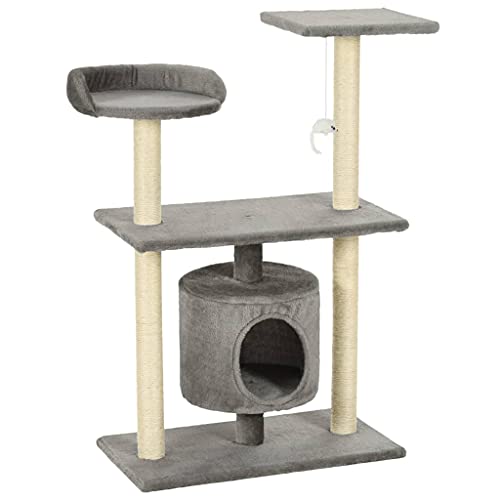 Kratzbaum für Katzen aus Sisal 95 cm Grau - Stabiles Katzenbett mit Kratzfläche für Wohnung & Haus, langlebig & Kratzfest für aktive Katzen Kratzbaum für Katzen aus Sisal 95 cm Grau - Stabiles Katzenbett mit Kratzfläche für Wohnung & Haus, langlebig & Kratzfest für aktive Katzen von Eleganz