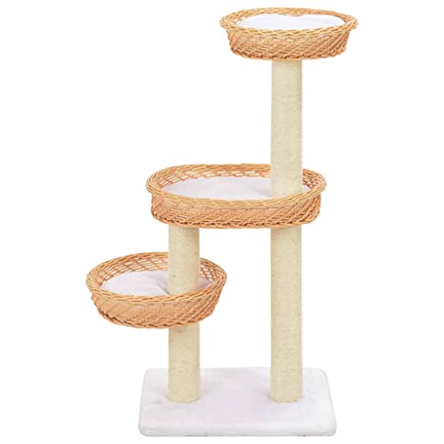 Kratzbaum für Katzen aus Sisal & Weidenholz | Natürliches Katzenbett mit Kratzfläche | Stabiles Design für Wohnung & Haus | Umweltschonend & Langlebig Kratzbaum für Katzen aus Sisal & Weidenholz | Natürliches Katzenbett mit Kratzfläche | Stabiles Design für Wohnung & Haus | Umweltschonend & Langlebig von Eleganz