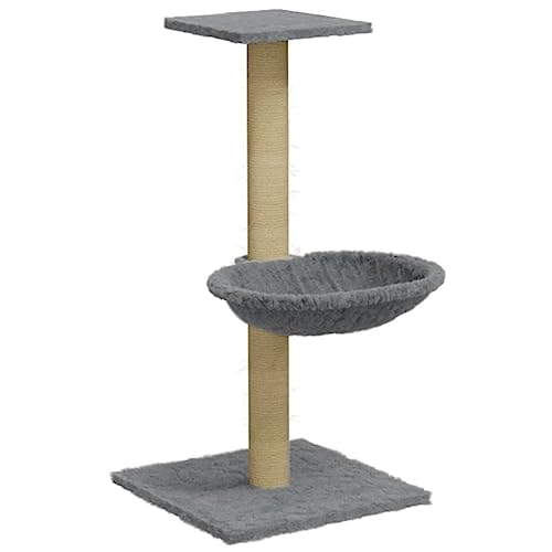 Kratzbaum für Katzen mit Sisal-Kratzsäule - 74 cm Höhe, hellgrau - Stabiles Katzenbett für Wohnung & Haus - Kratzbaum mit kuscheliger Liegefläche für kleine Räume Kratzbaum für Katzen mit Sisal-Kratzsäule - 74 cm Höhe, hellgrau - Stabiles Katzenbett für Wohnung & Haus - Kratzbaum mit kuscheliger Liegefläche für kleine Räume von Eleganz