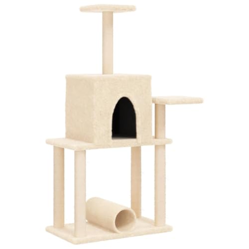 Kratzbaum für Katzen mit Sisal-Kratzsäulen, 122 cm - Stabiles Katzenbett für Wohnung & Haus, Kratzbaum mit kuscheligem Liegeplatz für Spiel und Entspannung Kratzbaum für Katzen mit Sisal-Kratzsäulen, 122 cm - Stabiles Katzenbett für Wohnung & Haus, Kratzbaum mit kuscheligem Liegeplatz für Spiel und Entspannung von Eleganz