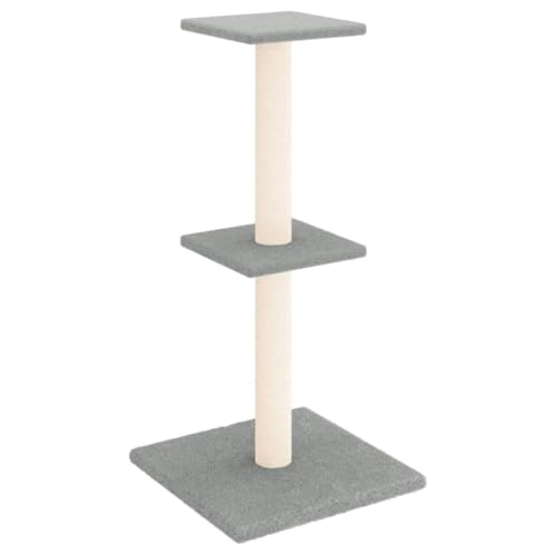 Kratzbaum für Katzen mit Sisal-Kratzsäulen - 73 cm Höhe, hellgrau - Stabiles Katzenbett für Wohnung & Haus, ideal für kleine Räume - Pflegeleicht & langlebig Kratzbaum für Katzen mit Sisal-Kratzsäulen - 73 cm Höhe, hellgrau - Stabiles Katzenbett für Wohnung & Haus, ideal für kleine Räume - Pflegeleicht & langlebig von Eleganz