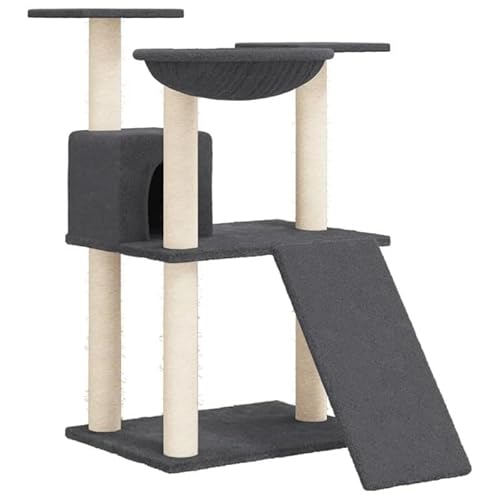 Kratzbaum für Katzen mit Sisal-Kratzsäulen - Dunkelgrau 83 cm, stabil und platzsparend für kleine Wohnungen, perfekt für Katzenbetten Kratzbaum für Katzen mit Sisal-Kratzsäulen - Dunkelgrau 83 cm, stabil und platzsparend für kleine Wohnungen, perfekt für Katzenbetten von Eleganz