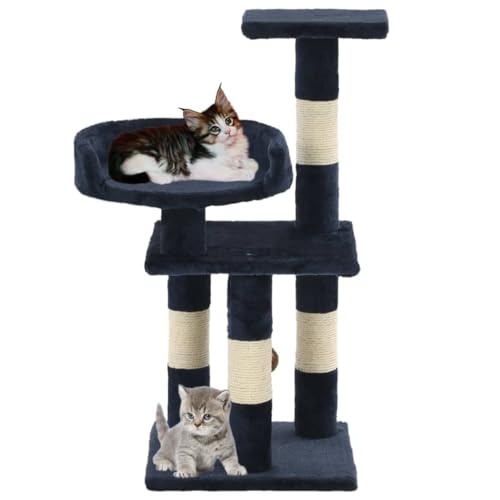 Kratzbaum für Katzen mit Sisal-Säulen – 65 cm Blau – Stabiles Katzenbett für Wohnung & Haus – Entspanntes Kratzerlebnis für Ihre Katze Kratzbaum für Katzen mit Sisal-Säulen – 65 cm Blau – Stabiles Katzenbett für Wohnung & Haus – Entspanntes Kratzerlebnis für Ihre Katze von Eleganz