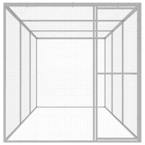 Large 4.5x1.5x1.5m Steel Rabbit Cage, Outdoor/Indoor Pet Enclosure with Galvanized Frame, Durable & Spacious Living Space for Small Animals von Eleganz