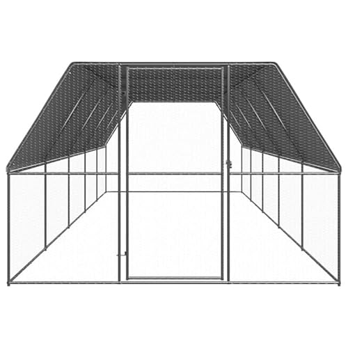 Outdoor-Hühnerkäfig 3x10x2 m aus verzinktem Stahl & Polyethylen - Robustes Gehege für Kleintiere - Witterungsbeständig & Langlebig - Ideal für Geflügel & Haustiere im Freien von Eleganz