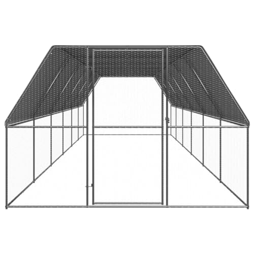 Outdoor-Hühnerkäfig 3x12x2 m aus verzinktem Stahl – Robustes Gehege für Kleintiere, wetterfest & langlebig – Ideal für Hühner, Kaninchen & mehr von Eleganz