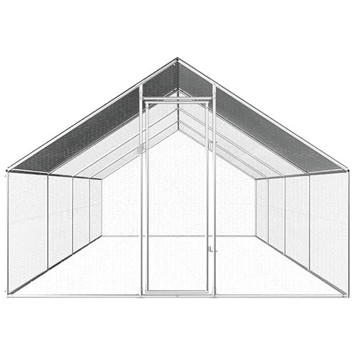 Outdoor-Hühnerkäfig aus verzinktem Stahl mit PE-Dach 2,75x8x1,92 m – Robustes Gehege für Kleintiere im Freien – Langlebiger Schutz für Hühner und Geflügel Outdoor-Hühnerkäfig aus verzinktem Stahl mit PE-Dach 2,75x8x1,92 m – Robustes Gehege für Kleintiere im Freien – Langlebiger Schutz für Hühner und Geflügel von Eleganz
