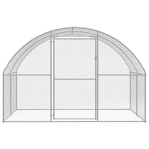 Outdoor-Hühnerstall 3x2x2 m aus verzinktem Stahl - Robustes Gehege für Kleintiere - Wetterfest & langlebig - Ideal für Garten und Hof von Eleganz