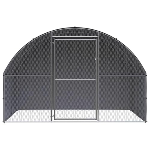 Outdoor-Hühnerstall 3x2x2 m aus verzinktem Stahl und PE - Robustes Gehege für Kleintiere - Wetterfest und langlebig - Ideal für Garten und Freilandhaltung von Eleganz