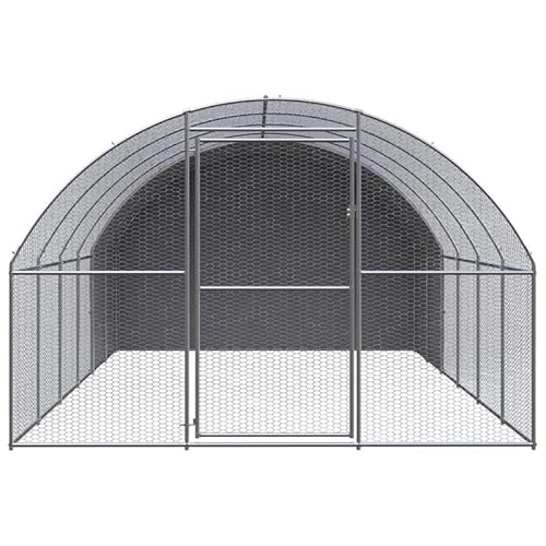 Outdoor-Hühnerstall 3x6x2 m aus verzinktem Stahl & PE - Robustes Gehege für Kleintiere - Wetterfest & langlebig - Ideal für Hühner und Kleintiere im Freien von Eleganz