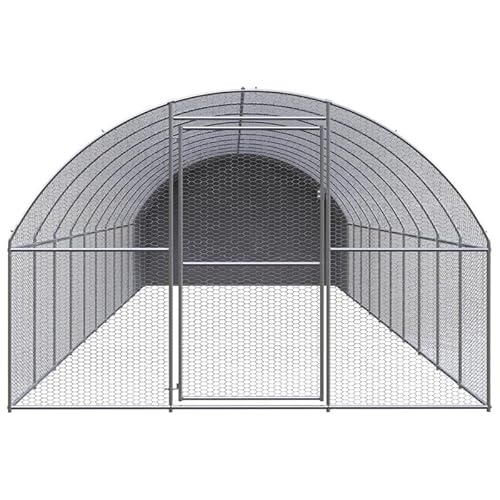 Outdoor-Hühnerstall aus verzinktem Stahl und PE (3x12x2 m) - Robustes Gehege für Kleintiere - Wetterfest & langlebig - Ideal für Hühner, Kaninchen und mehr von Eleganz