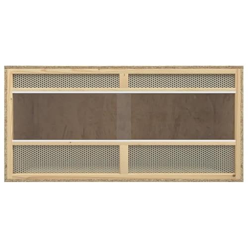 Terrarium aus Holzwerkstoff 100x47x47 cm mit Glas und Stahl - Lebensraum für Kleintiere | Langlebig & Sicher | Ideal für Reptilien und Nagetiere von Eleganz