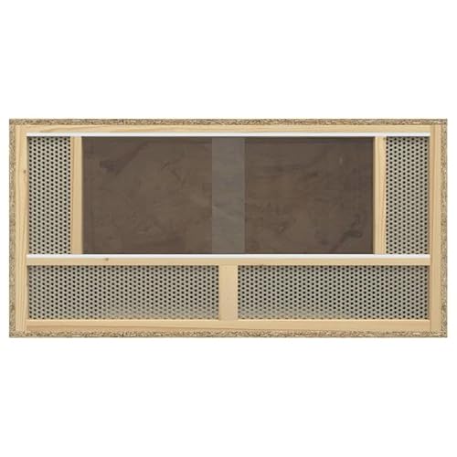 Terrarium aus Holzwerkstoff 80x40x40 cm für Kleintiere mit Glas und Stahl - Langlebiges Gehege für Reptilien & Nagetiere - Ideal für naturnahen Lebensraum von Eleganz