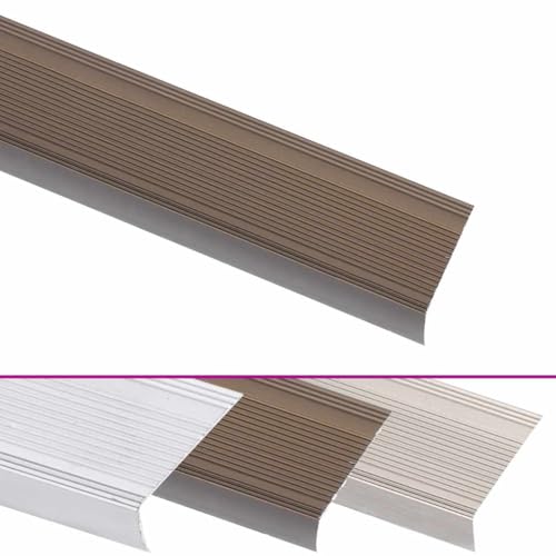 Treppenkantenprofil L-Form für Haustiere – 5 Stück Aluminium 100cm Braun – Stufenkante für sichere Treppen & Rampen – Langlebig & rutschfest Treppenkantenprofil L-Form für Haustiere – 5 Stück Aluminium 100cm Braun – Stufenkante für sichere Treppen & Rampen – Langlebig & rutschfest von Eleganz