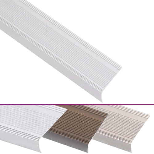 Treppenkantenprofile L-Form 5 STK. für Haustiere | Aluminium 100 cm silbern | Rutschschutz & Kantenschutz für sichere Treppen | Langlebig & pflegeleicht Treppenkantenprofile L-Form 5 STK. für Haustiere | Aluminium 100 cm silbern | Rutschschutz & Kantenschutz für sichere Treppen | Langlebig & pflegeleicht von Eleganz