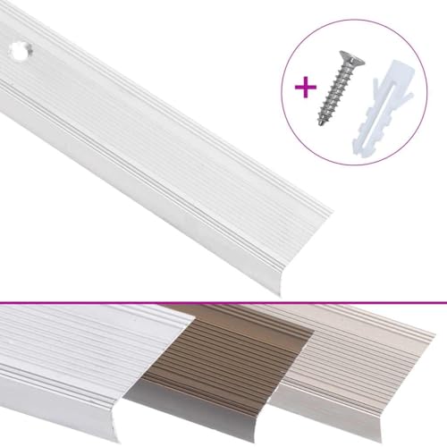 Treppenkantenprofile L-Form 5 Stück Aluminium 100 cm silbern für Haustiere - Sichere & rutschfeste Stufenkanten für Tierrampen und Treppen Treppenkantenprofile L-Form 5 Stück Aluminium 100 cm silbern für Haustiere - Sichere & rutschfeste Stufenkanten für Tierrampen und Treppen von Eleganz