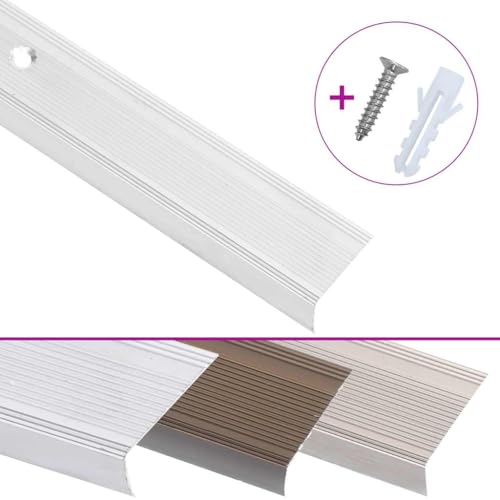 Treppenkantenprofile für Haustiere – 5 Stück L-förmig aus Aluminium, 90 cm Silber – Sicherer Schutz für Treppen & Rampen, langlebig und rutschfest Treppenkantenprofile für Haustiere – 5 Stück L-förmig aus Aluminium, 90 cm Silber – Sicherer Schutz für Treppen & Rampen, langlebig und rutschfest von Eleganz