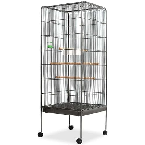 Vogelkäfig aus Stahl 54x54x146 cm - Großer Käfig für Vögel mit robustem Design, ideal für Innen- und Außenbereich - Langlebig und pflegeleicht für eine stressfreie Haltung Vogelkäfig aus Stahl 54x54x146 cm - Großer Käfig für Vögel mit robustem Design, ideal für Innen- und Außenbereich - Langlebig und pflegeleicht für eine stressfreie Haltung von Eleganz
